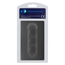 Long Life Lamps Company Matt Black 3 Gang 2 Way Led Dimmer Screwless Bl357Led - thumbnail 8