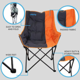 Miriad Liberty Leisure Llcc-4 Orange Folding Camping Chair - thumbnail 2