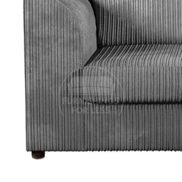Furnishings For Less UK Luxor Grey Jumbo Cord Large 5 Seater Corner Sofa Long Right Hand Facing - Full Back - thumbnail 3