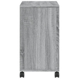 Berkfield Side Table With Wheels Grey Sonoma 50X30X55 Cm Engineered Wood - thumbnail 6