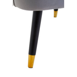 Orsina Grey Velvet Cut Out Back Chair, Sturdy Support Homebase Chair, Built To Last Velvet Desk Chair - thumbnail 7