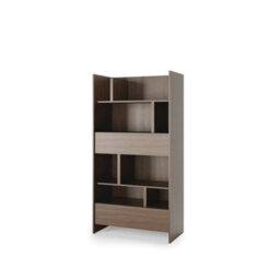 Arte Bed Concept Bc-28 Sideboard Cabinet 92Cm - Oak Dunin - 2 Drawers With Tall Shelved Storage - thumbnail 1