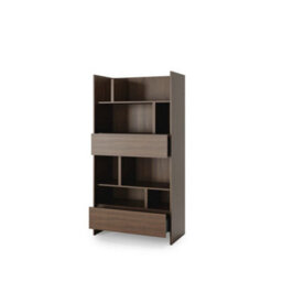 Arte Bed Concept Bc-28 Sideboard Cabinet 92Cm - Oak Dunin - 2 Drawers With Tall Shelved Storage - thumbnail 2