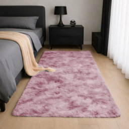 Aspire Homeware Non-Slip Tie Dye Pink Shaggy Rug Soft Fluffy, Hallways And Entryways Runner, (L)220Cm X (W)60Cm - thumbnail 6