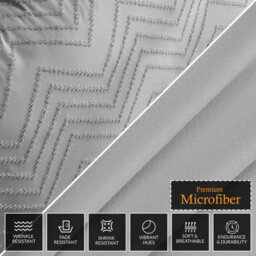 Lazzaro Tufted Double Duvet Set Ultrasoft Breathable Duvet Cover Double For All Seasons With Zipper Closure - thumbnail 6