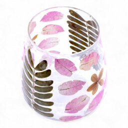 Serenityy Primavera Natural Floral Vase Candle Holder - Recycled Glass With Dried Flowers - 12X11Cm - thumbnail 9