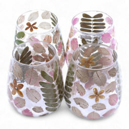 Serenityy Primavera Natural Floral Vase Candle Holder - Recycled Glass With Dried Flowers - 12X11Cm - thumbnail 8