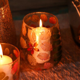 Serenityy Primavera Natural Floral Vase Candle Holder - Recycled Glass With Dried Flowers - 12X11Cm - thumbnail 7