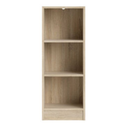 Wyld Haus Amberfern Natural Oak Low Narrow Bookcase 2 Shelves - thumbnail 2