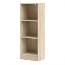 Wyld Haus Amberfern Natural Oak Low Narrow Bookcase 2 Shelves - thumbnail 4