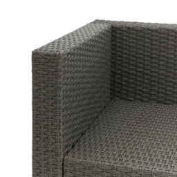 Home Detail Pisa Grey Modular Rattan Garden Sofa Set With Grey Cushions - thumbnail 5