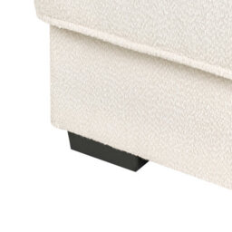 Wyld And Coco Novacasa Ottoman Footstool - Off-White Boucle, Square Minimalist Design - thumbnail 8