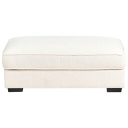 Wyld And Coco Novacasa Ottoman Footstool - Off-White Boucle, Square Minimalist Design - thumbnail 1