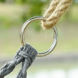 Outsunny Hanging Hammock Chair Macrame Seat For Patio Garden Yard Dark Grey - thumbnail 8