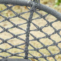 Outsunny Hanging Hammock Chair Macrame Seat For Patio Garden Yard Dark Grey - thumbnail 9