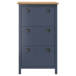 Walplus Shoe Cabinet Hill Grey 72X35X124 Cm Solid Pine Wood - thumbnail 2