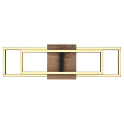 Luminosa Lighting Luminosa Kendra 60X15Cm Integrated Led Semi Flush Ceiling Light Matt Black 2X Led 3000K - thumbnail 4