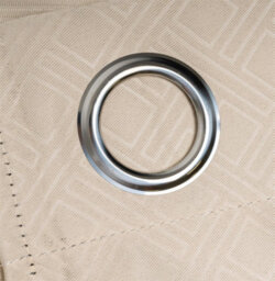 Luxury Living Diamond Eyelet Ring Top Curtains Cream - thumbnail 2