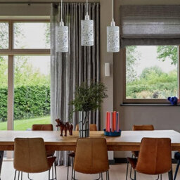 Easy Fit Wire Cage Frame Open Style Pendant Light Shade Metal Cage Drum Lampshade Ceiling Pendant Lamp With Free Reducer Plate - thumbnail 6