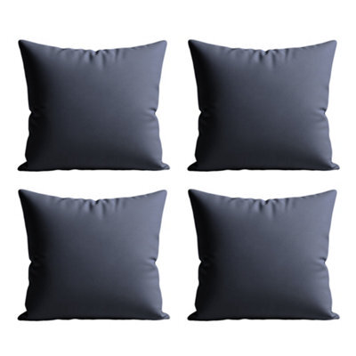Waterproof Outdoor Garden Cushion Covers Patio Cushion Cover Cases Square Pack Of 4 Dark Grey 45Cm X 45Cm - image 1