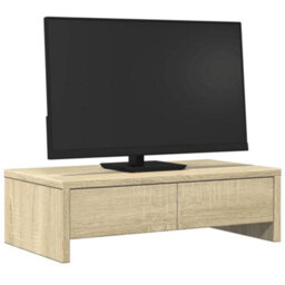 Walplus Monitor Stand With Drawers Sonoma Oak 50X27X15 Cm Engineered Wood - thumbnail 3