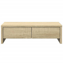 Walplus Monitor Stand With Drawers Sonoma Oak 50X27X15 Cm Engineered Wood - thumbnail 4
