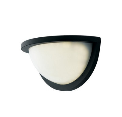 Luminosa Lighting Luminosa Detroit Outdoor Led Aluminum Flush Wall Light, Black, Ip54, 4000K