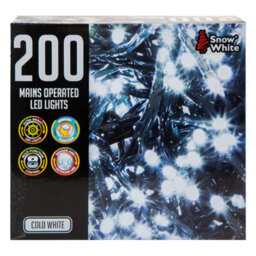 Christmas Lights 200 Led 6M Xmas Tree Lights Fairy Lights Cool White - thumbnail 7