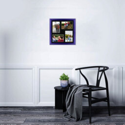 AK Frames 12X12 Purple Classic Multi Photo Frame With Black Mount - Holds 4 Apertures (4X) 6X4 Photos - thumbnail 3