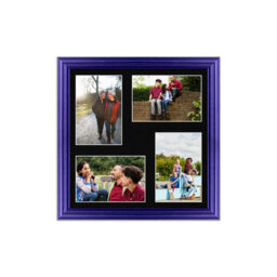 AK Frames 12X12 Purple Classic Multi Photo Frame With Black Mount - Holds 4 Apertures (4X) 6X4 Photos - thumbnail 1