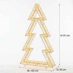 Pegdev Gold Metal Christmas Tree Light 3600 Micro Leds With Timer - thumbnail 3