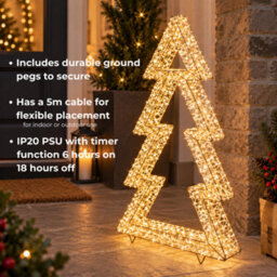 Pegdev Gold Metal Christmas Tree Light 3600 Micro Leds With Timer - thumbnail 4
