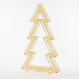 Pegdev Gold Metal Christmas Tree Light 3600 Micro Leds With Timer - thumbnail 1