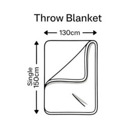 Imperial Rooms Plain Plush Faux Fur And Flannel Reversible All Season Comfort Blanket Purple Single - thumbnail 4