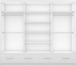 Arte Grey Matte Sliding Wardrobe With Mirror 250Cm - Elegant, Organised Living - thumbnail 3
