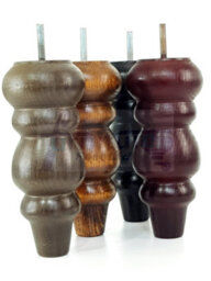 L&F Solid Wood Turned Furniture Feet 200mm High Natural Replacement Legs Set Of 4  M8 Pkc220L - thumbnail 9