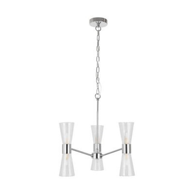 Pagazzi Lighting Pagazzi Herrera 6 Light Polished Chrome Pendant Ceiling Light - image 1