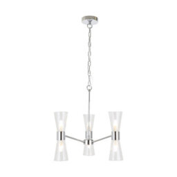Pagazzi Lighting Pagazzi Herrera 6 Light Polished Chrome Pendant Ceiling Light - thumbnail 5