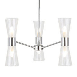 Pagazzi Lighting Pagazzi Herrera 6 Light Polished Chrome Pendant Ceiling Light - thumbnail 4