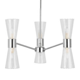 Pagazzi Lighting Pagazzi Herrera 6 Light Polished Chrome Pendant Ceiling Light - thumbnail 3