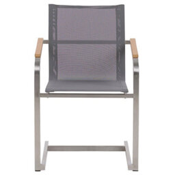 Beliani Set Of 6 Garden Chairs Cosoleto Stainless Steel Grey - thumbnail 5