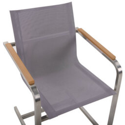 Beliani Set Of 6 Garden Chairs Cosoleto Stainless Steel Grey - thumbnail 7