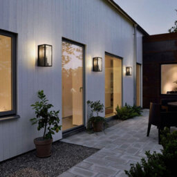 Harper Living Black Modern Clear Glass Outdoor Wall Light (23.5 X 11.2 X 11Cm) - thumbnail 3
