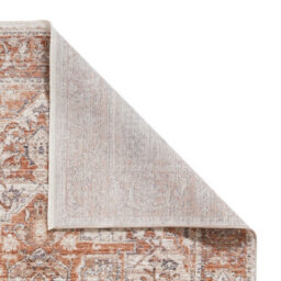 Terracotta Traditional Abstract Bordered 10mm Pile Stain-Resistant Rug For Bedroom, Living, & Dining Room-60Cm X 230Cm (Runner) - thumbnail 7