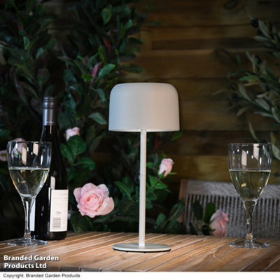Garden Gear Solar Metal Table Touch Led Lamp, Waterproof, Usb & Solar Powered, Cordless Outdoor & Indoor Light (White X 2) - image 1