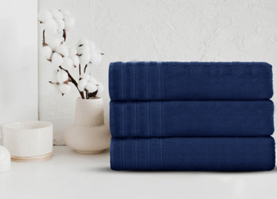 Velosso Xxxl Towel 100% Cotton Everyday Towel - Navy