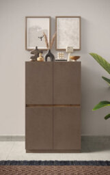 FurniComp LTD Furnicomp Chelsea 4 Door Bronze And Mercure Oak Tall Sideboard/highboard - thumbnail 2