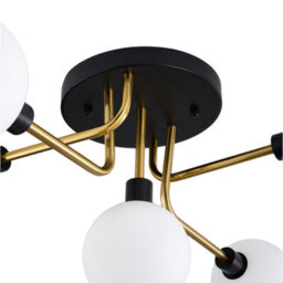 Living And Home 5-Light Modern Ceiling Light With Globe Glass Shade - thumbnail 6