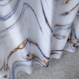 Neel Blue Marble Shower Curtain Polyester Fabric Bathroom Curtain With 12 Curtain Hook  180 X 180Cm - thumbnail 3