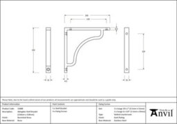 From The Anvil Burnished Brass Abingdon Shelf Bracket (150mm X 150mm) - thumbnail 2